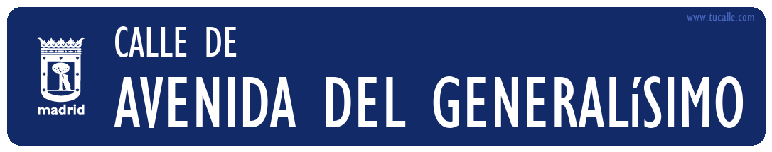 cartel_de_calle-de-Avenida del Generalísimo_en_madrid